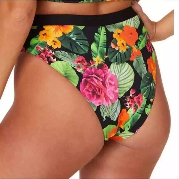 Andie Swim The Banded Cheeky Women's Bikini Bottom Tropical Floral NWT Size XS - Picture 2 of 8